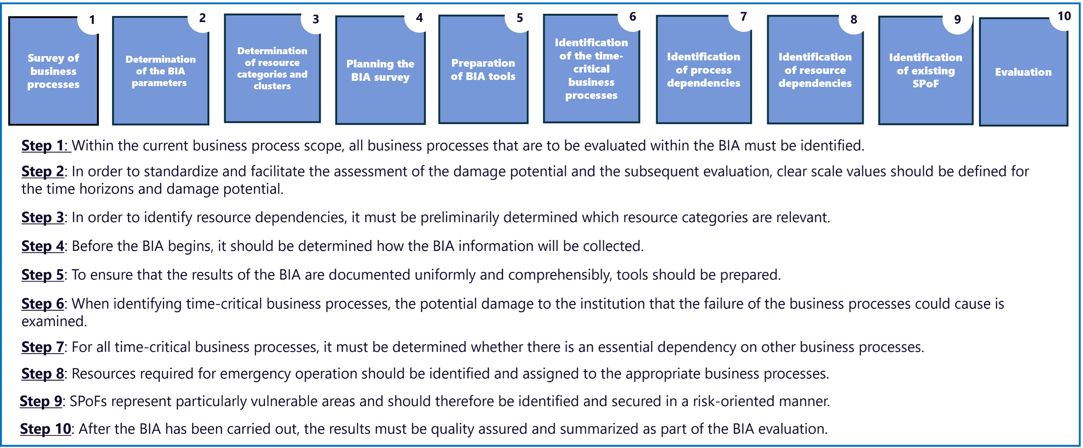 Brief description of the BIA steps